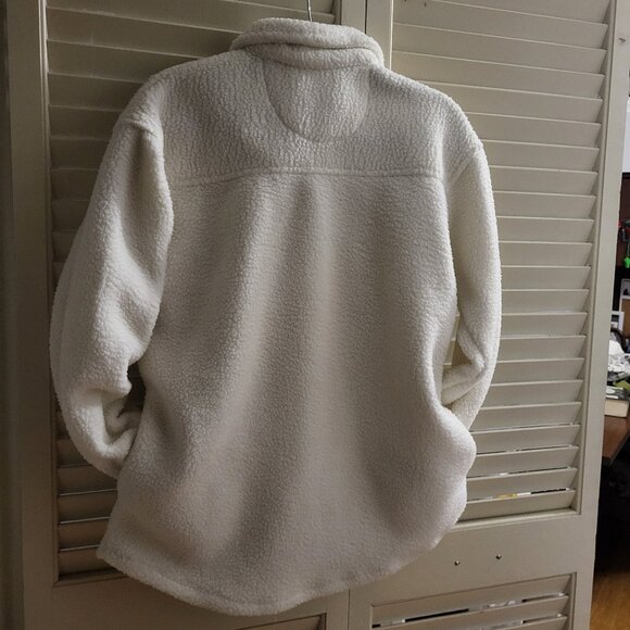 Unisex New White Winter Fleece Jacket Small - Picture 3 of 5